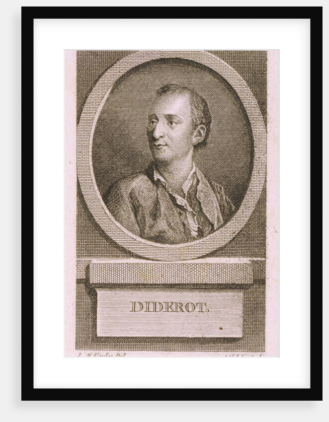 Portrait of Denis Diderot (1713?1784) by Augustin de Saint-Aubin