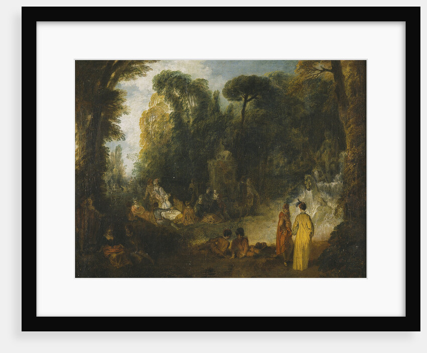Courtly Gathering In A Park, 1712-1713 by Jean Antoine Watteau