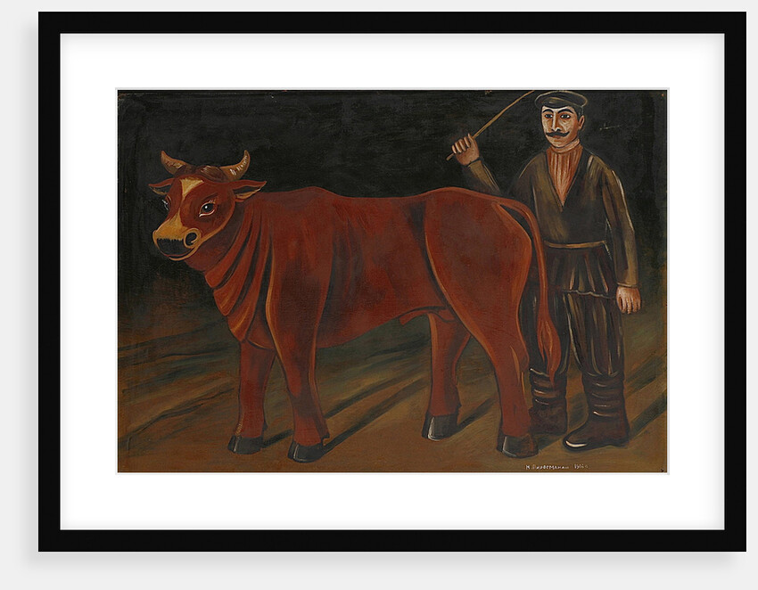 Farmer with Bull, 1916 by Niko Pirosmani