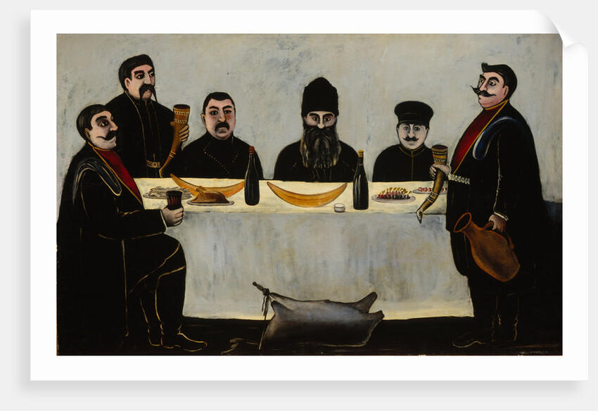 Six Princes (Feast), 1905-1907 by Niko Pirosmani