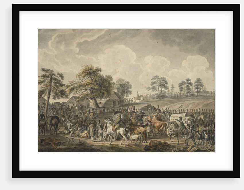 The French Army crossing the Daugava River on July 24, 1812, Mid 1820s by Albrecht Adam