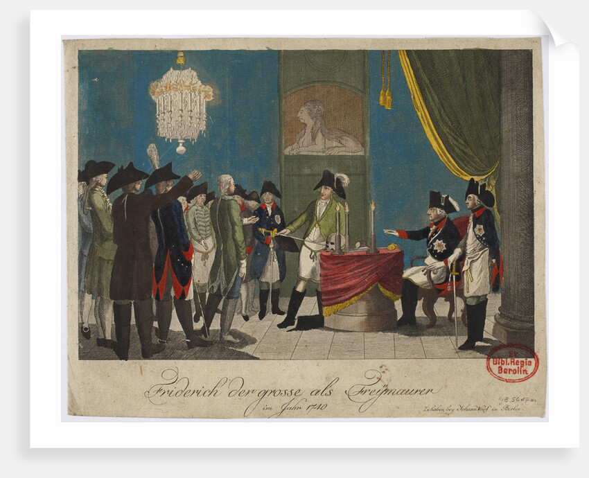 Frederick the Great as Freemason in 1740 by Anonymous