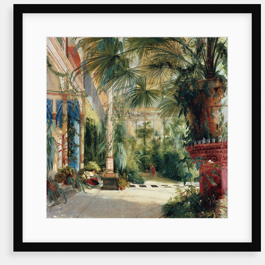 The Interior of the Palm House, 1832-1833 by Carl Blechen