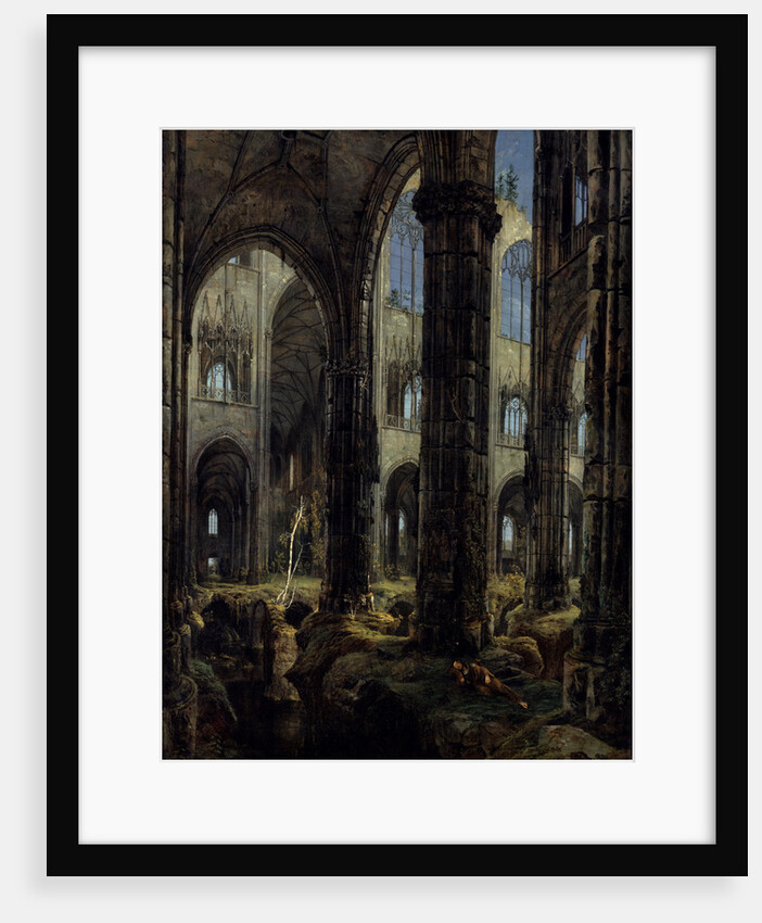 Gothic Church Ruins, 1826 by Carl Blechen