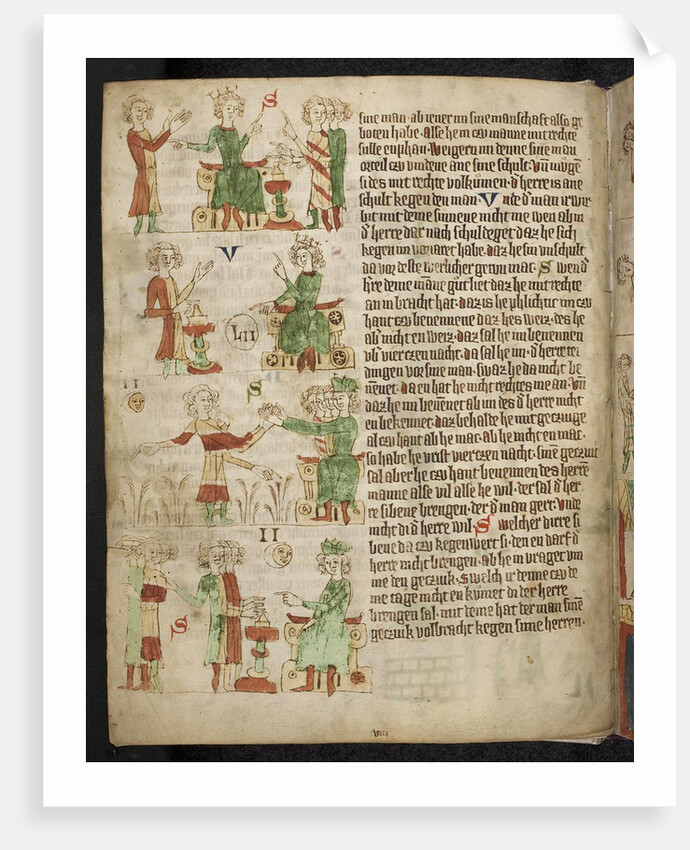 Feudal Law. Fom the Heidelberg Sachsenspiegel, 14th century by Eike von Repgow