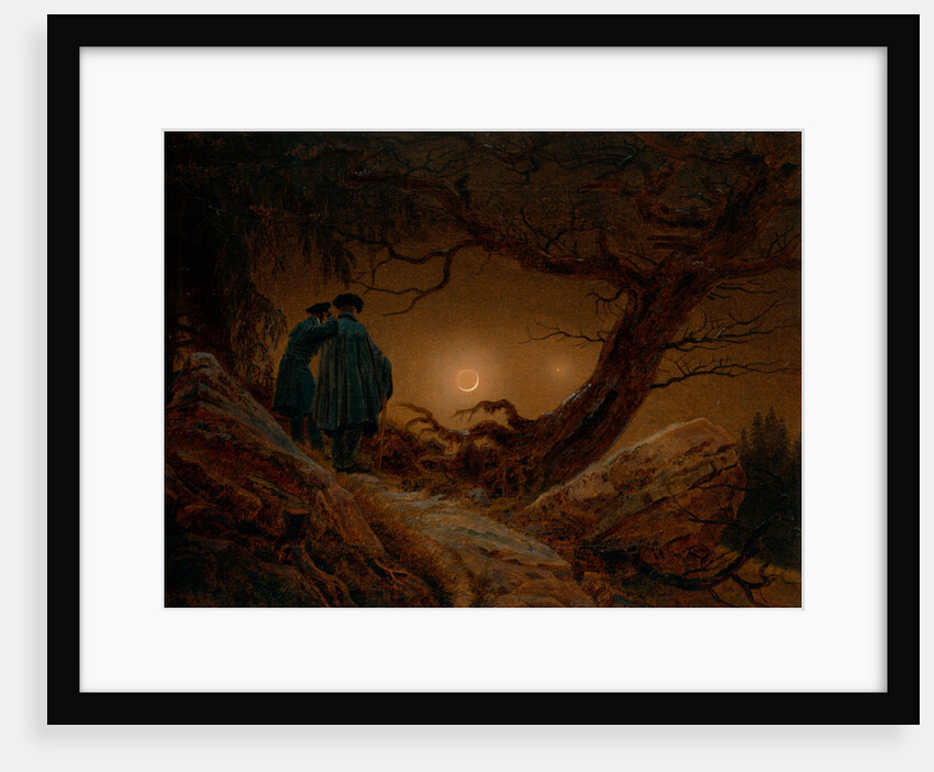 Two Men Contemplating the Moon, ca 1820 by Caspar David Friedrich