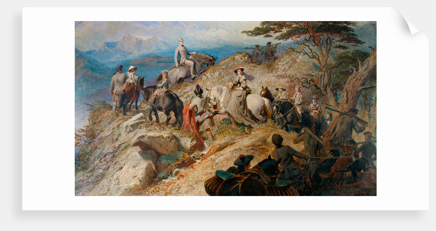 Morning in the Highlands. The royal family ascending Lochnagar, 1853 by Carl Haag