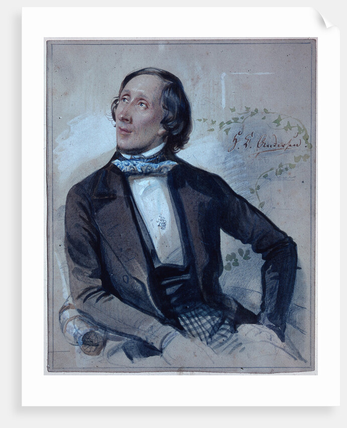 Hans Christian Andersen, 1845 by Carl Hartmann