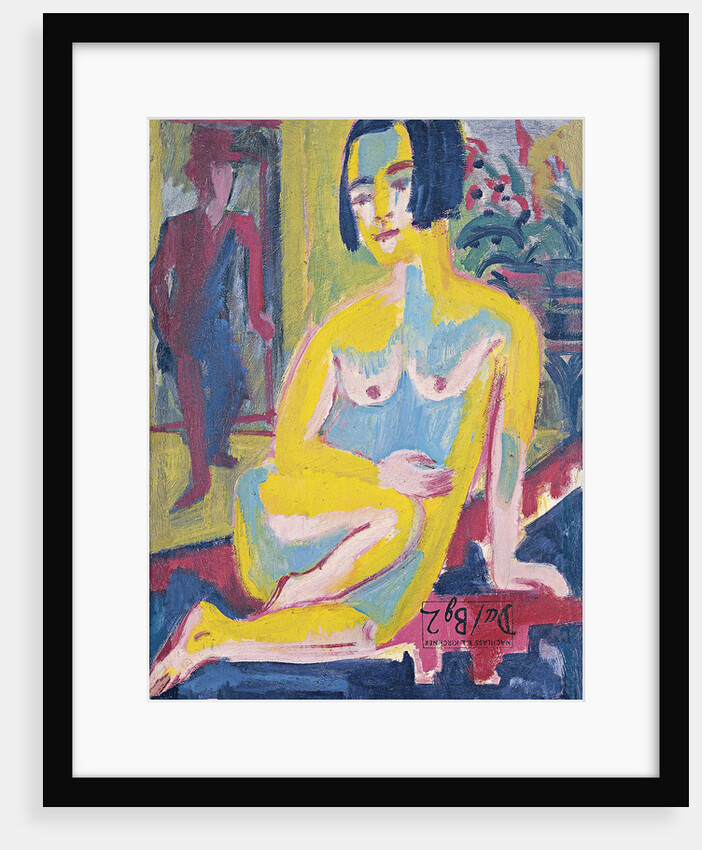 Seated Female Nude. Study, ca 1921-1923 by Ernst Ludwig Kirchner