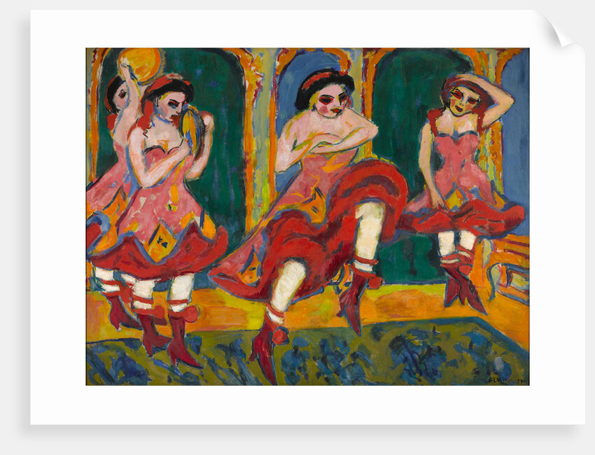 Czardas dancers, 1908-1920 by Ernst Ludwig Kirchner