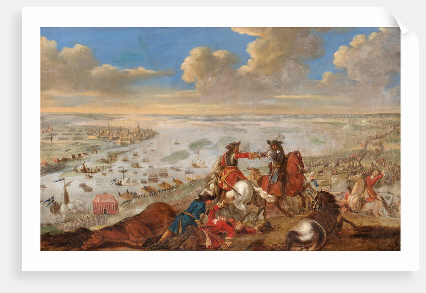 Charles XII is crossing the Düna 1701 by Johann Philip Lemke