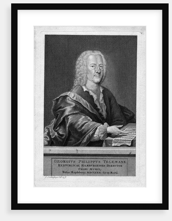 Portrait of Georg Philipp Telemann by Georg Lichtensteger