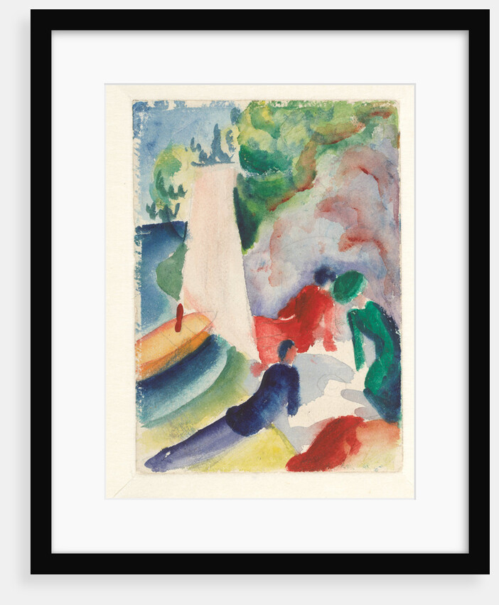 Picnic on the Beach (Picnic after Sailing), 1913 by August Macke