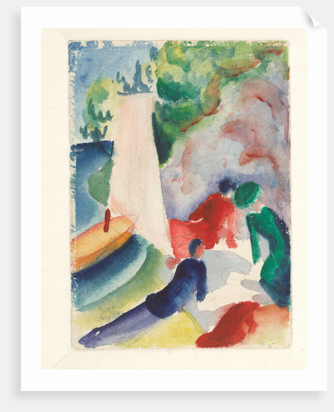 Picnic on the Beach (Picnic after Sailing), 1913 by August Macke