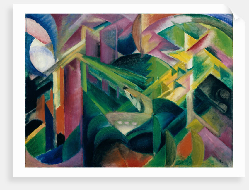 Deer in Cloister Garden, 1912 by Franz Marc