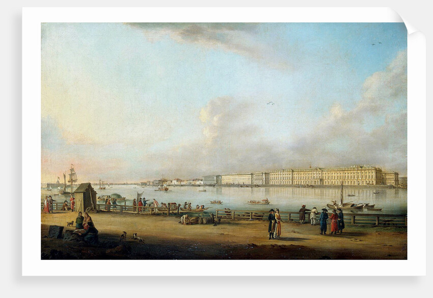 View of the Winter Palace of the Vasilyevsky Island, 1796 by Johann Georg von Mayr