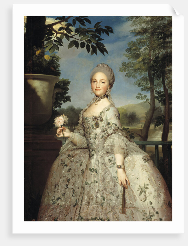 Portrait of Maria Luisa of Parma as Princess of Asturias, ca 1764-1765 by Anton Raphael Mengs
