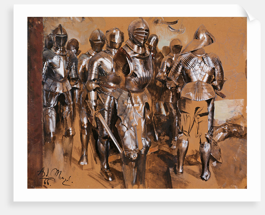 Armor Chamber Fantasy, 1866 by Adolph Friedrich von Menzel