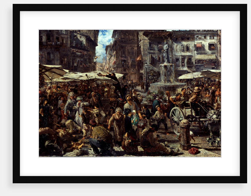 Piazza d?Erbe in Verona, 1884 by Adolph Friedrich von Menzel