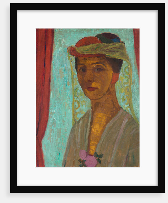 Self-portrait with hat and veil, 1906-1907 by Paula Modersohn-Becker