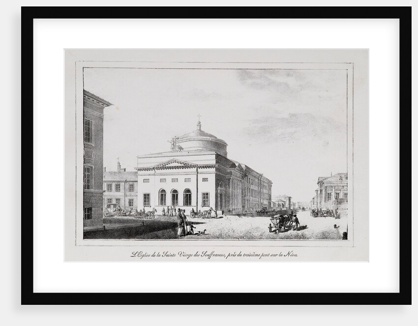 The Church of Joy of all who sorrow (Series Views of Saint Petersburg), 1820s by Alexander Pluchart