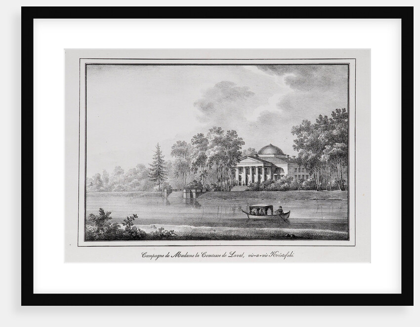 Summer House of Countess de Laval on the Aptekarsky Island (Series Views of Saint Petersburg), 1820s by Alexander Pluchart