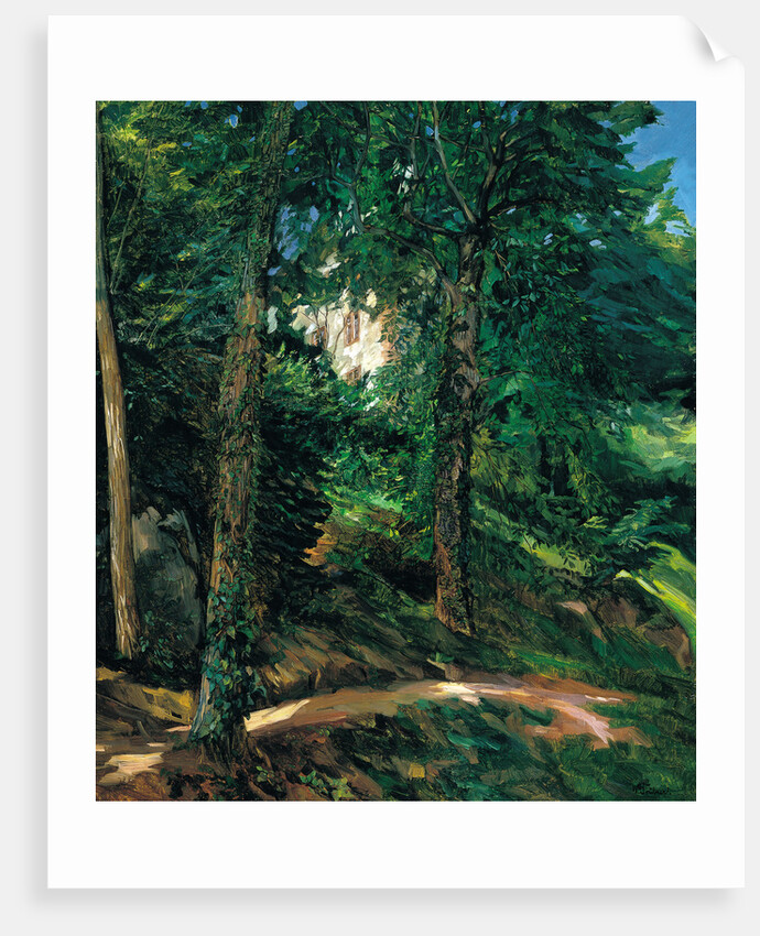 Castle Grounds in Lichtenberg in Odenwald, 1900 by Heinrich Wilhelm Trübner