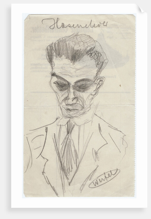 Portrait of Walter Hasenclever, Early 1930s by Franz Werfel