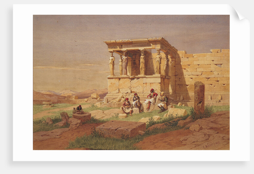 The Erechtheion. The Porch of the Caryatids, 1877 by Carl Friedrich Heinrich Werner