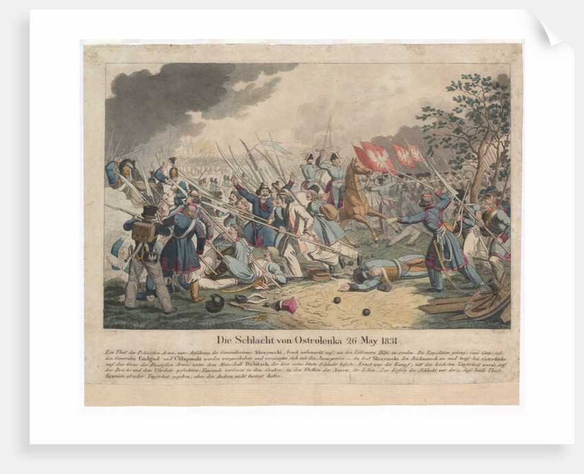 The Battle of Ostroleka on 26 May 1831 by Georg Benedikt Wunder