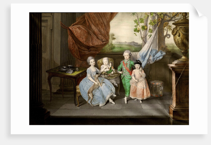 The children of Ferdinand of Parma (Louis, Carolina, Maria Antonia and Carlotta), 1778 by Johann Zoffani