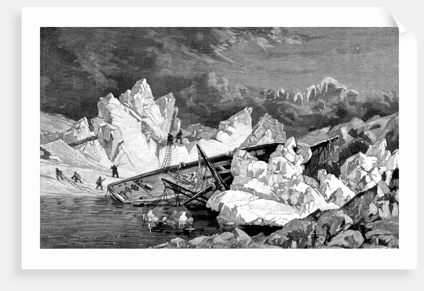 The wreck of the Hansa. Second German North Polar Expedition, 1870 by Anonymous