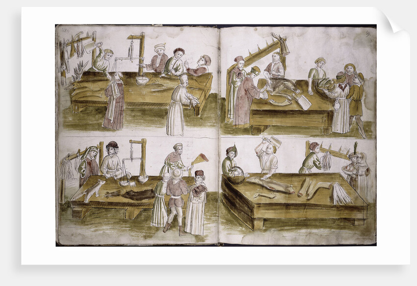 Scene from market life with butchers by Anonymous