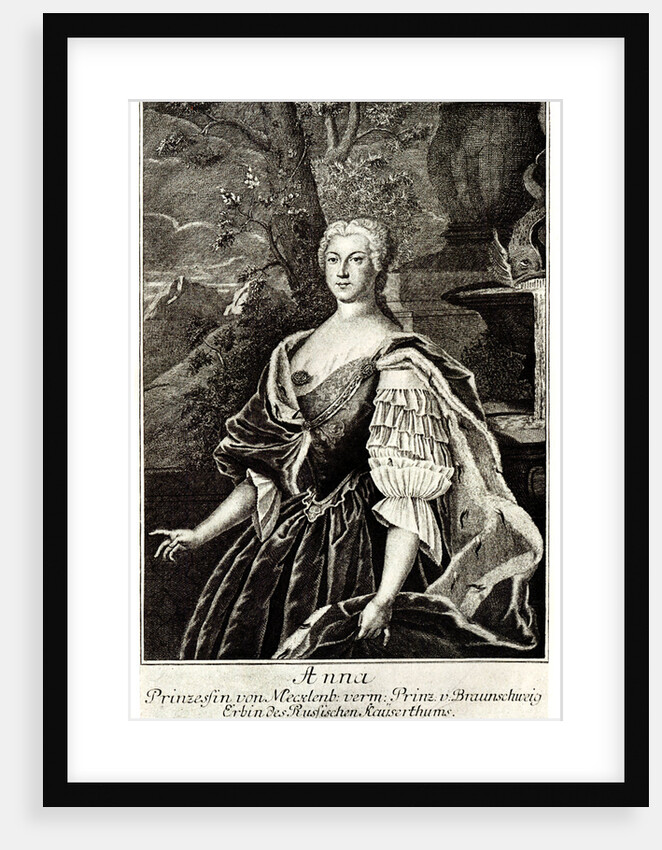 Portrait of Princess Anna Leopoldovna, tsars Ivan VI mother by Anonymous