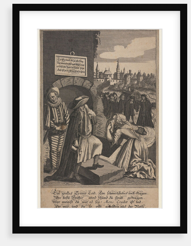 Allegory on the Death of Credit, Early 18th cen by Anonymous
