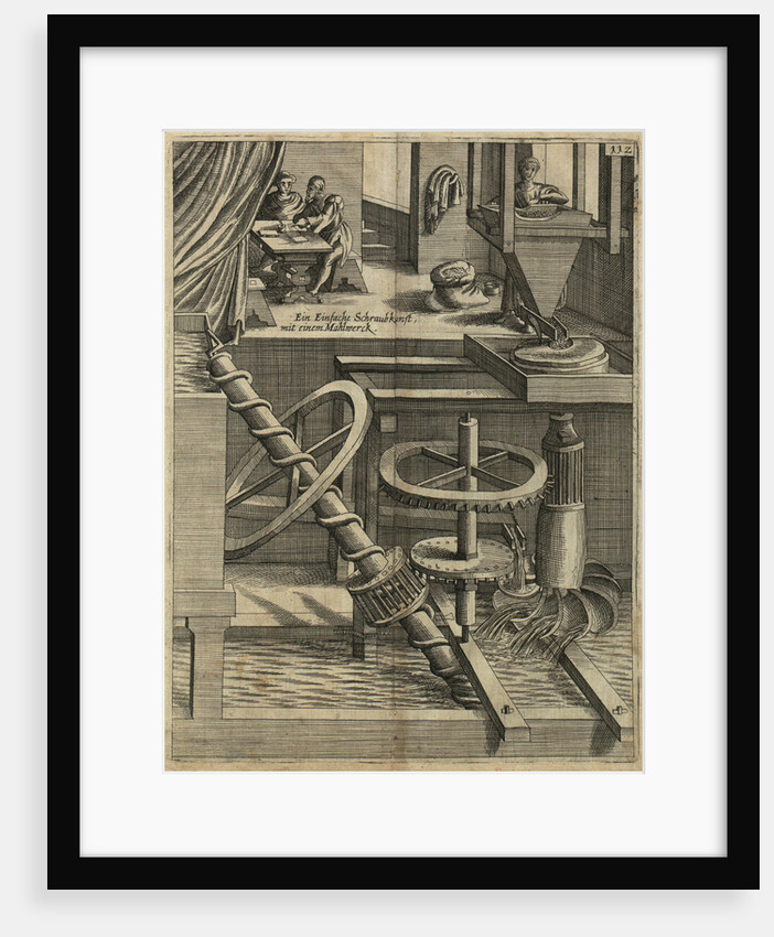 A Mill als Perpetuum mobile, 1629 by Anonymous