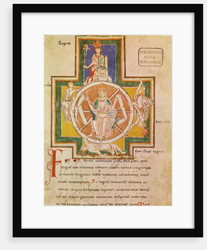 The Wheel of Fortune (Rota Fortunae) from Carmina Burana, ca 1230 by Anonymous