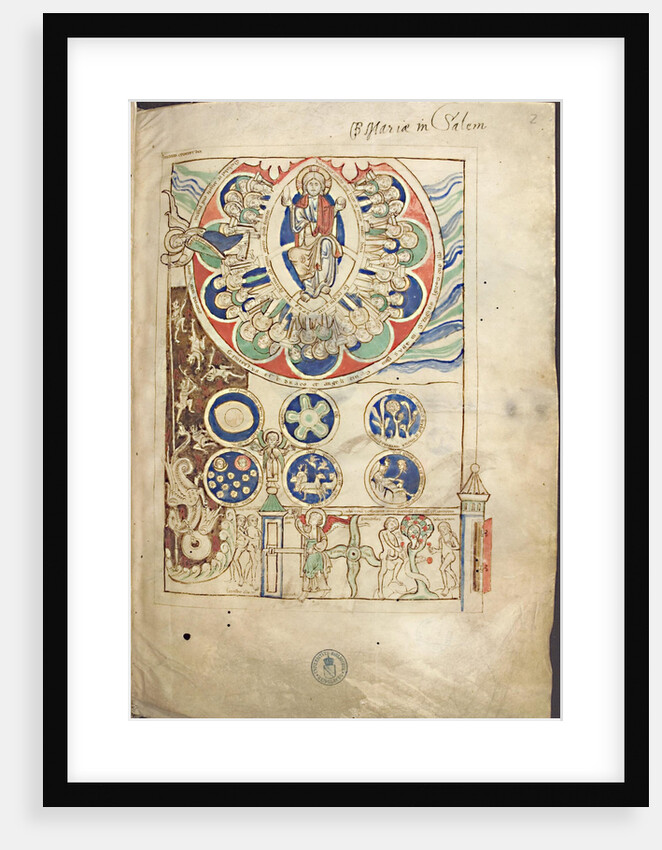 Miniature Initium creaturae dei from Liber Scivias by Hildegard of Bingen, ca 1220 by Anonymous