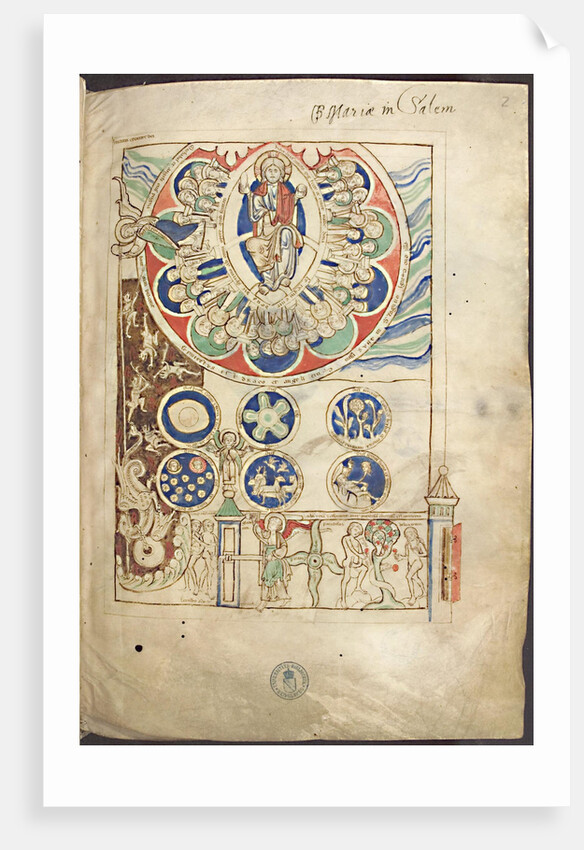 Miniature Initium creaturae dei from Liber Scivias by Hildegard of Bingen, ca 1220 by Anonymous