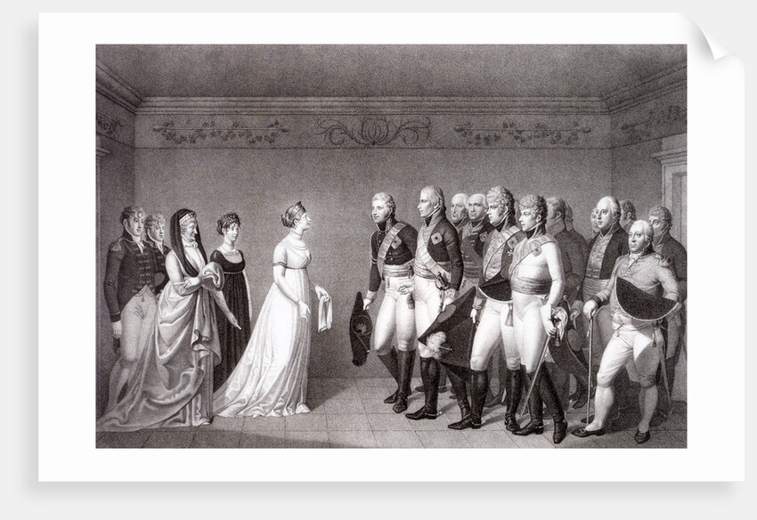 The Meeting Between Luise of Prussia and the Crown Prince Alexander of Russia in Memel, 1805 by Johann Friedrich Bolt