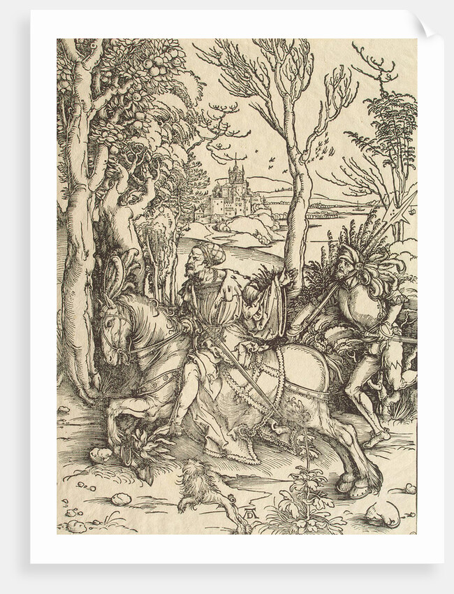 Knight and Lansquenet, c. 1497 by Albrecht Dürer