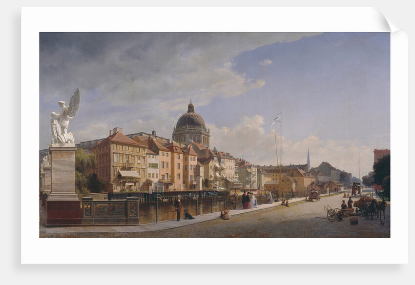 Rear view of the Houses at Schloßfreiheit, 1855 by Johann Philipp Eduard Gaertner