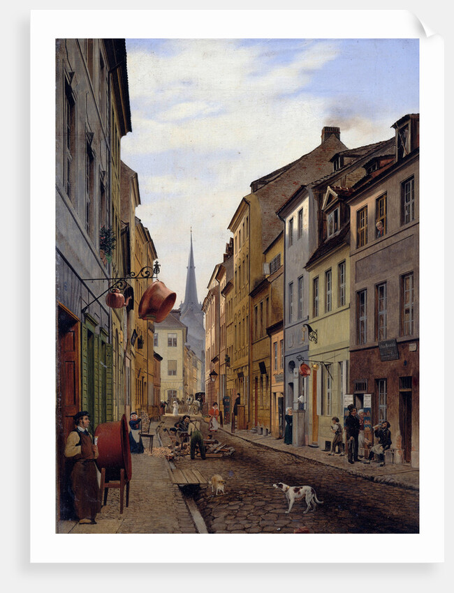 The Parochialstraße, 1831 by Johann Philipp Eduard Gaertner