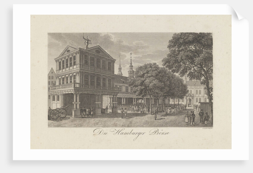 The Old Exchange in Hamburg, 1822 by Johann Martin Friedrich Geissler