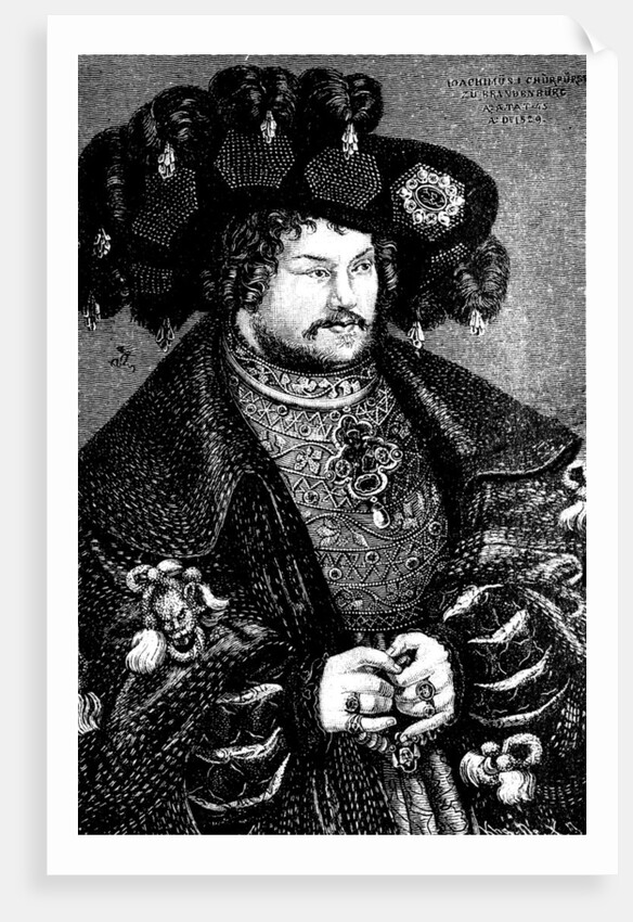 Portrait of Joachim I Nestor, Elector of Brandenburg (Copy after Lucas Cranach t. E), 15th century by German master