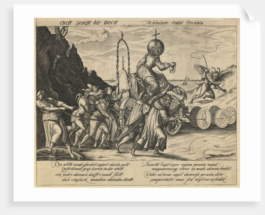 Money rule the world, 1589 by Mathias Greuter