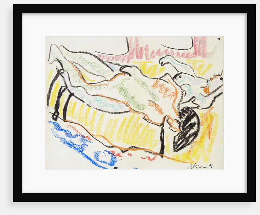 Love couple in studio (Two Nudes), 1908-1909 by Ernst Ludwig Kirchner