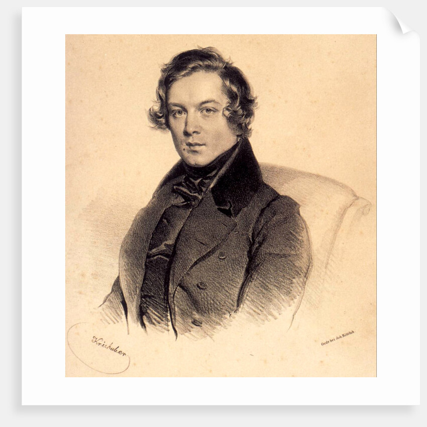 Robert Schumann, 1839 by Josef Kriehuber