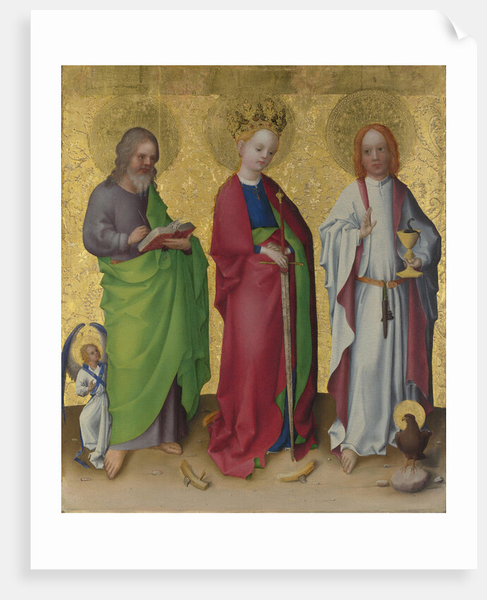 Saints Matthew, Catherine of Alexandria and John the Evangelist, c. 1450 by Stephan Lochner