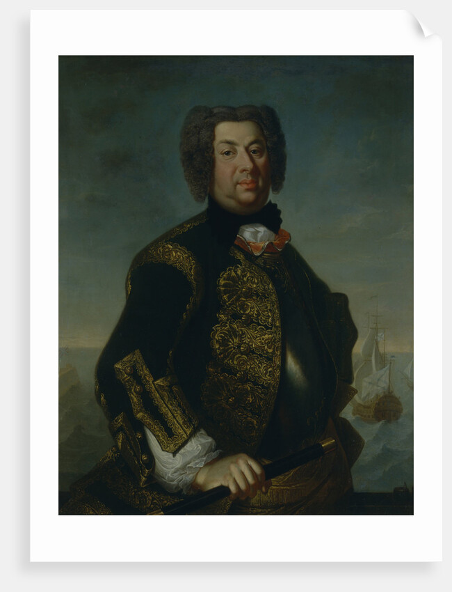 Portrait of Counter admiral Vasily Afanasievich Dmitriev-Mamonov, 1735 by Johann Paul Luedden